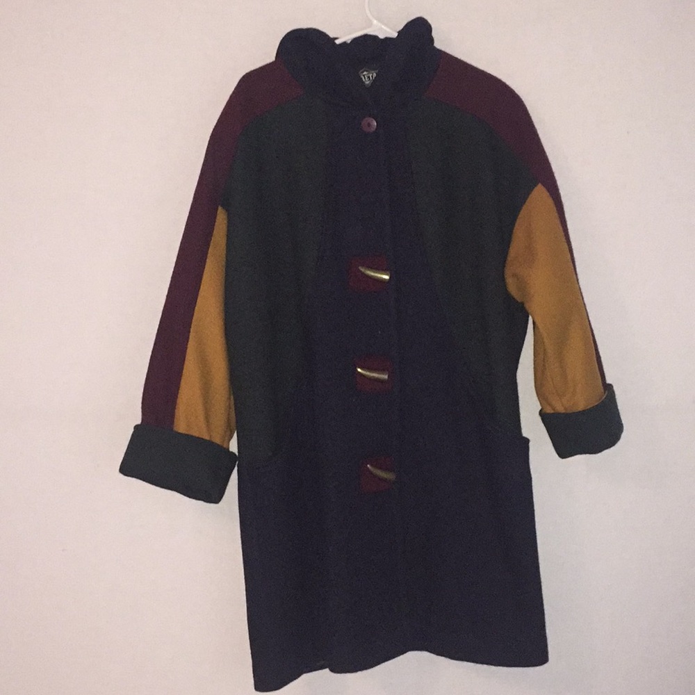 Colored Long Peacoat